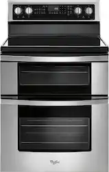 Whirlpool - 6.7 Cu. Ft. Self-Cleaning Freestanding Double Oven Electric Convection Range - Stainless Steel - Front_Zoom