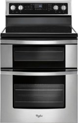 Whirlpool - 6.7 Cu. Ft. Self-Cleaning Freestanding Double Oven Electric Convection Range - Stainless steel - Front_Zoom