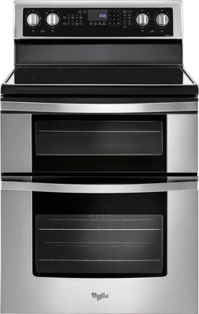 Whirlpool – 6.7 Cu. Ft. Self-Cleaning Freestanding Double Oven Electric Convection Range – Stainless steel