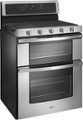 Angle Zoom. Whirlpool - 6.0 Cu. Ft. Self-Cleaning Freestanding Double Oven Gas Convection Range - Stainless Steel.