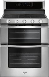 Whirlpool - 6.0 Cu. Ft. Self-Cleaning Freestanding Double Oven Gas Convection Range - Stainless steel - Front_Zoom