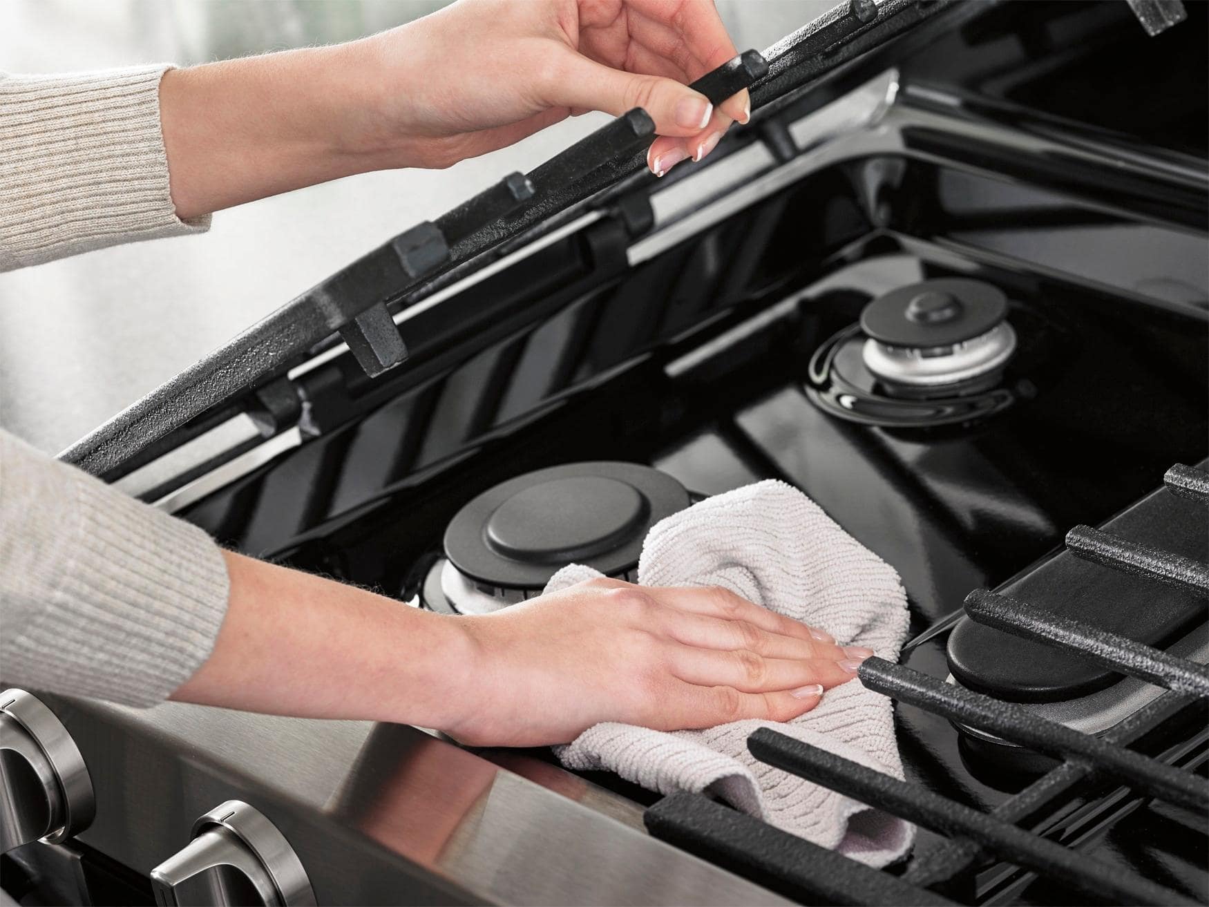 Alt View 11. Whirlpool - 6.0 Cu. Ft. Self-Cleaning Freestanding Double Oven Gas Convection Range - Stainless Steel.