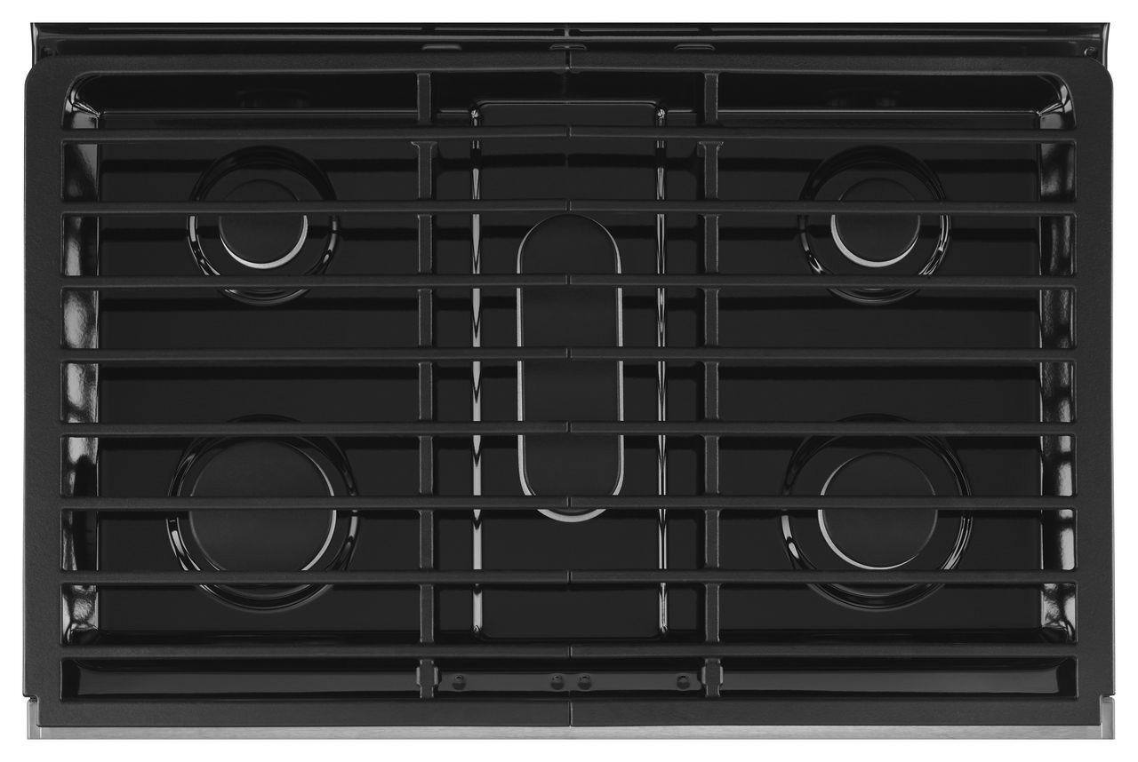 Alt View 14. Whirlpool - 6.0 Cu. Ft. Self-Cleaning Freestanding Double Oven Gas Convection Range - Stainless Steel.