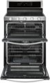 Alt View Zoom 1. Whirlpool - 6.0 Cu. Ft. Self-Cleaning Freestanding Double Oven Gas Convection Range - Stainless Steel.