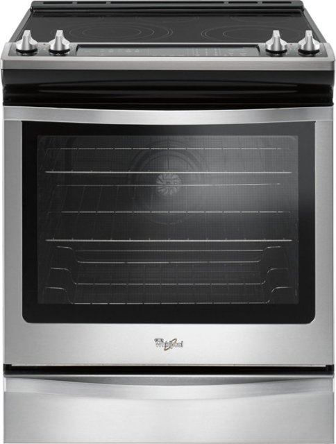 Whirlpool – 6.4 Cu. Ft. Self-Cleaning Electric Convection Range – Stainless steel