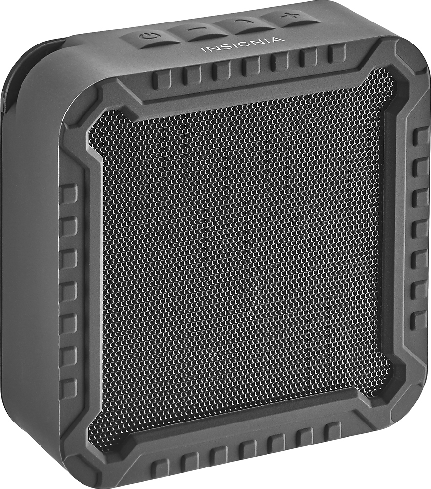 Angle View: Insignia™ - Rugged Portable Bluetooth Speaker - Black