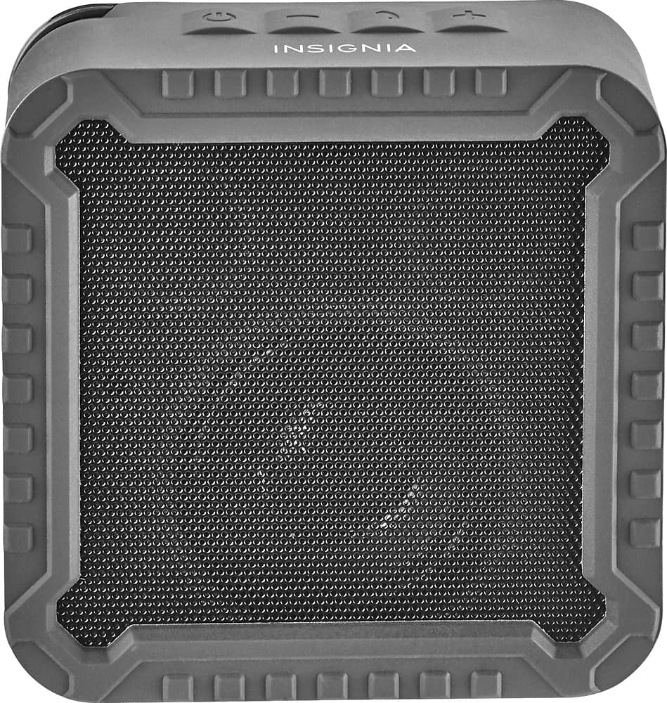 Front. Insignia™ - Rugged Portable Bluetooth Speaker - Black.