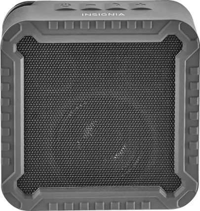 Front. Insignia™ - Rugged Portable Bluetooth Speaker - Black.
