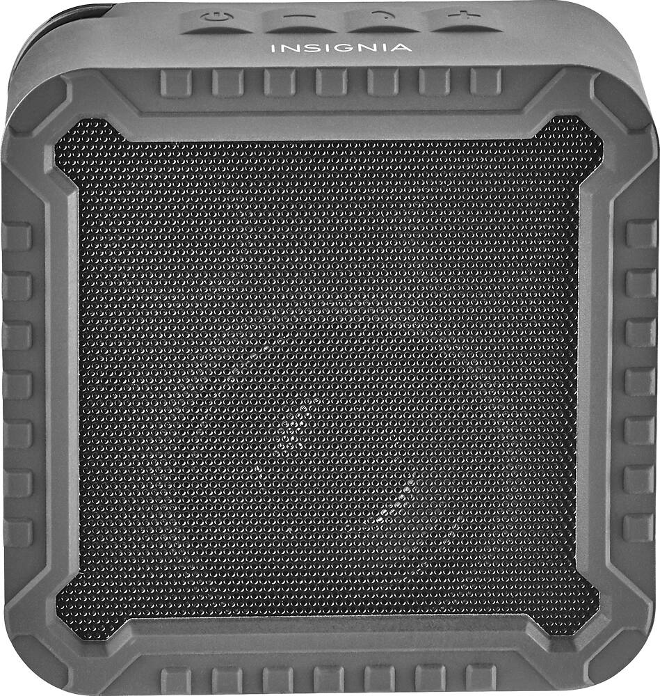 Front. Insignia™ - Rugged Portable Bluetooth Speaker - Black.
