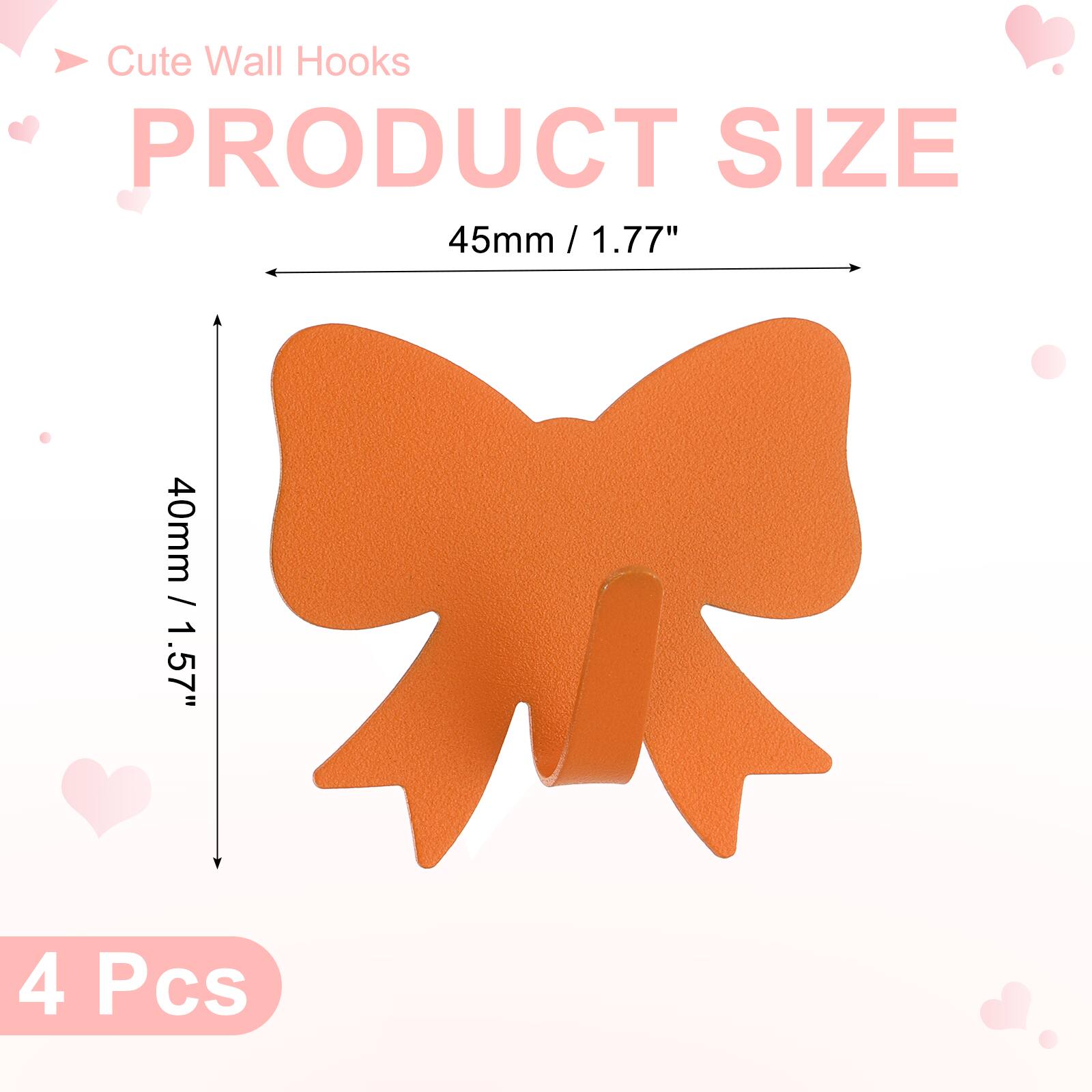 Cute Wall Hooks

PRODUCT SIZE

45mm / 1.77"  
40mm / 1.57"  

4 Pcs