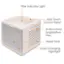 The image shows a white appliance with various labels and descriptions, such as "Filter Indicator Light," "Easy Touch Control Panel," "Antibacterial Evaporative Filter," "Water Tank," "Color Changing Nightlight," and "Filter Indicator Light." The appliance is designed to provide a comfortable and efficient experience for users.