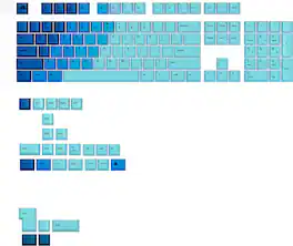 Glorious - GPBT Gradient Universal Keycap Set Compatible with Most 100% 85% 80% TKL 60% Compact 75% Mechanical Keyboards - Ocean V2