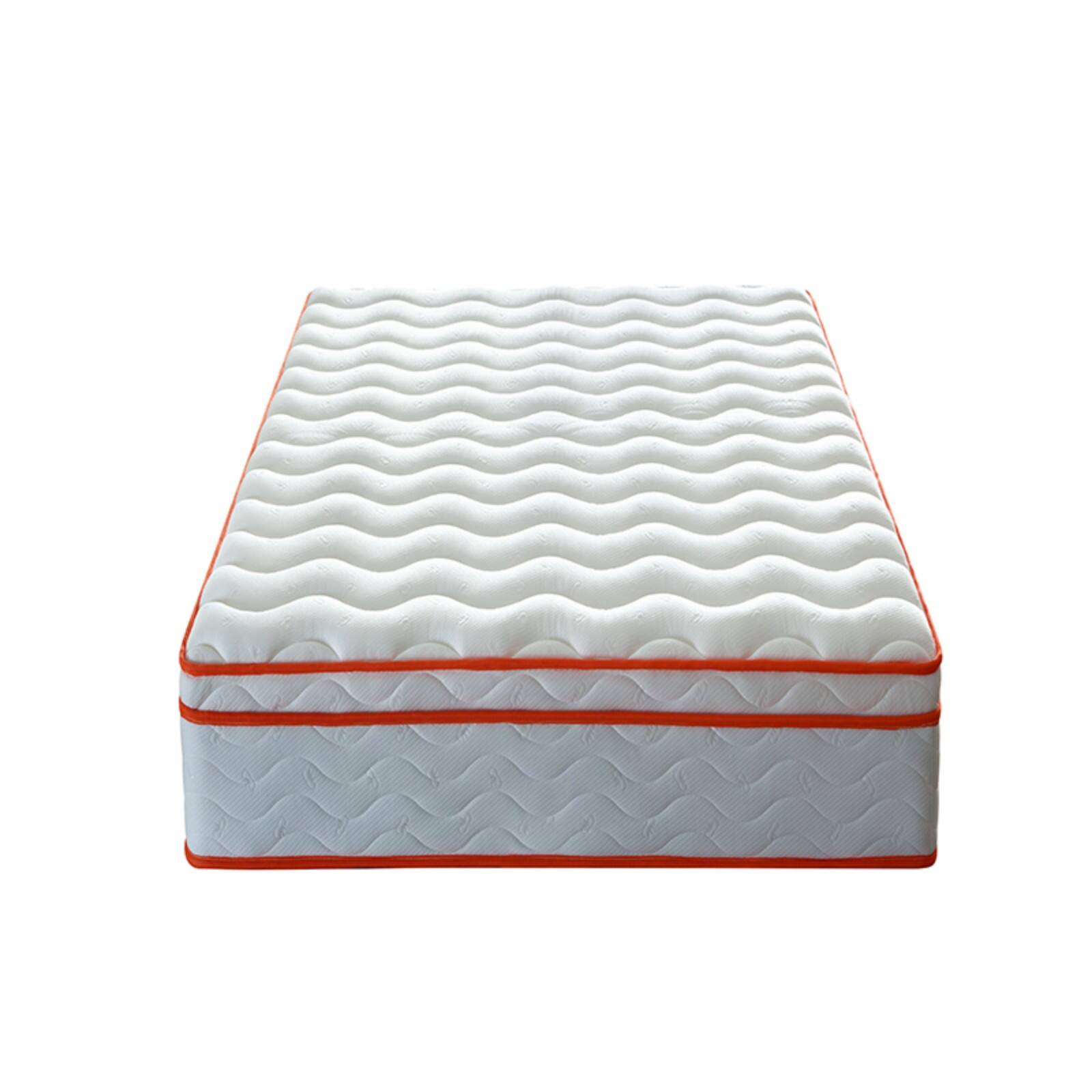 Alt View 6. Glintex - Queen 10 Inch Hybrid Mattress in a Box, Medium Firm Memory Foam with Pocket Springs, Fiberglass Free - Milk White.