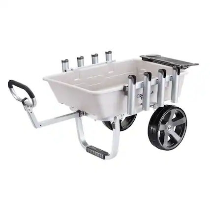 Front. Gorilla Carts - Gorilla Carts 200 Pound Capacity Heavy Duty Poly Fish and Marine Utility Cart - Gray.