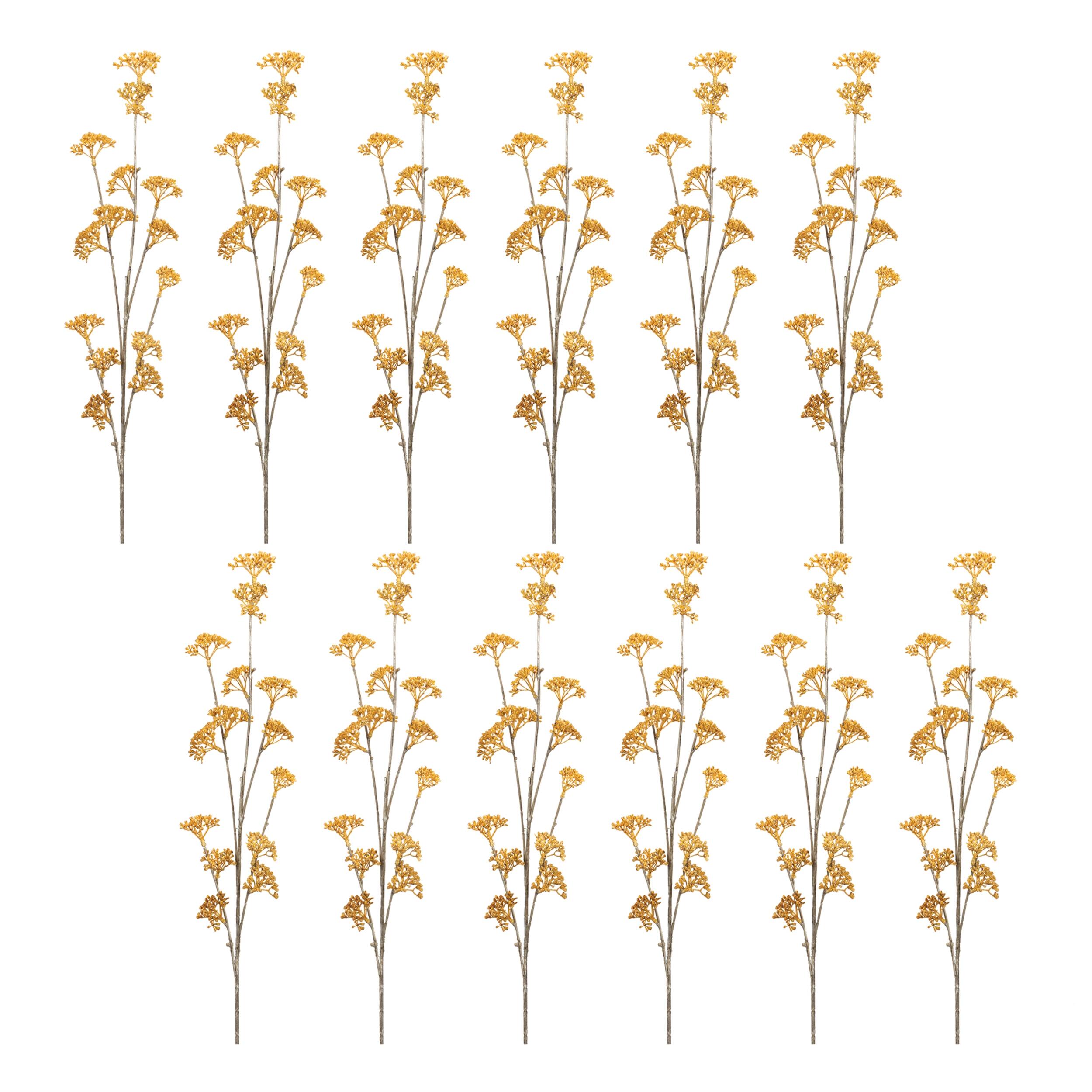 Left. BreeBe - Golden Patrina Spray (Set of 12) - Yellow.