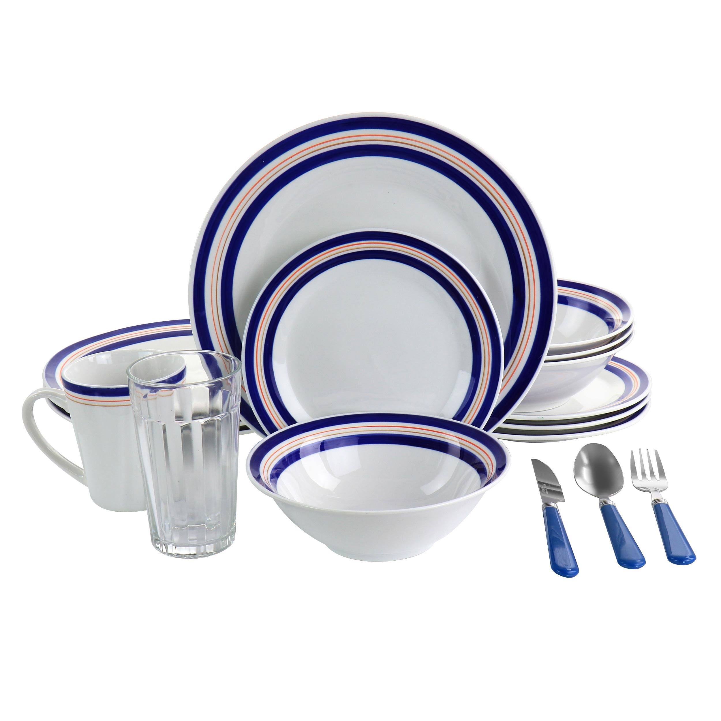 Gibson - All U Need 32 Piece Ceramic Dinnerware Set - White