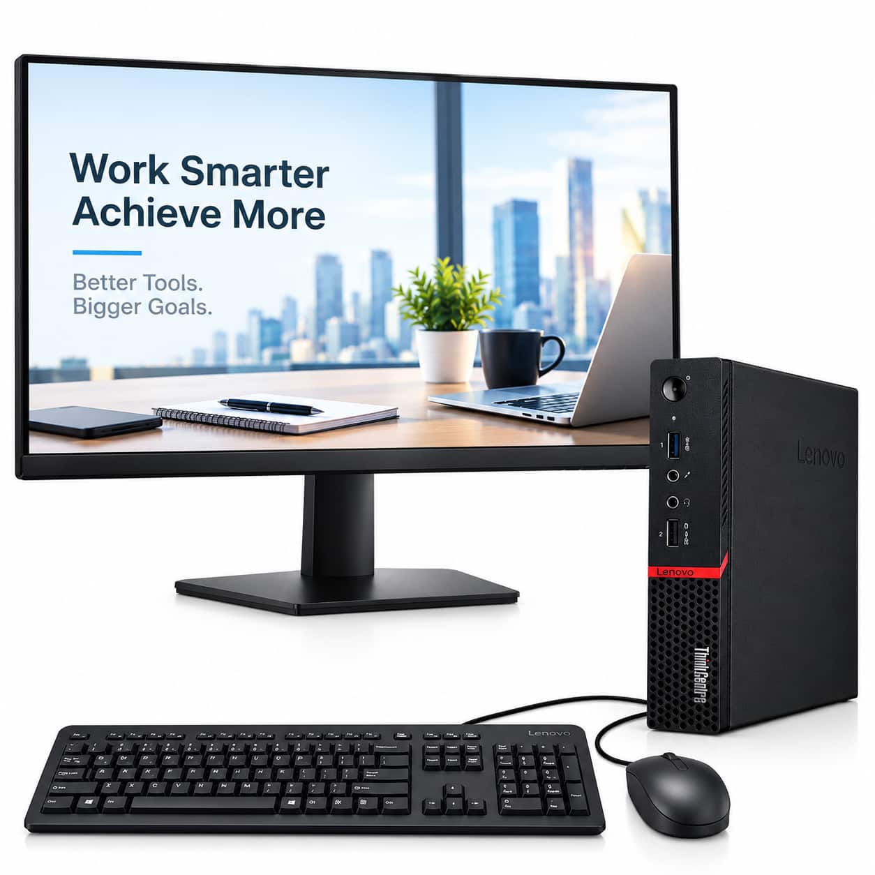 Refurbished Excellent Bundle Lenovo ThinkCentre M715q Tiny