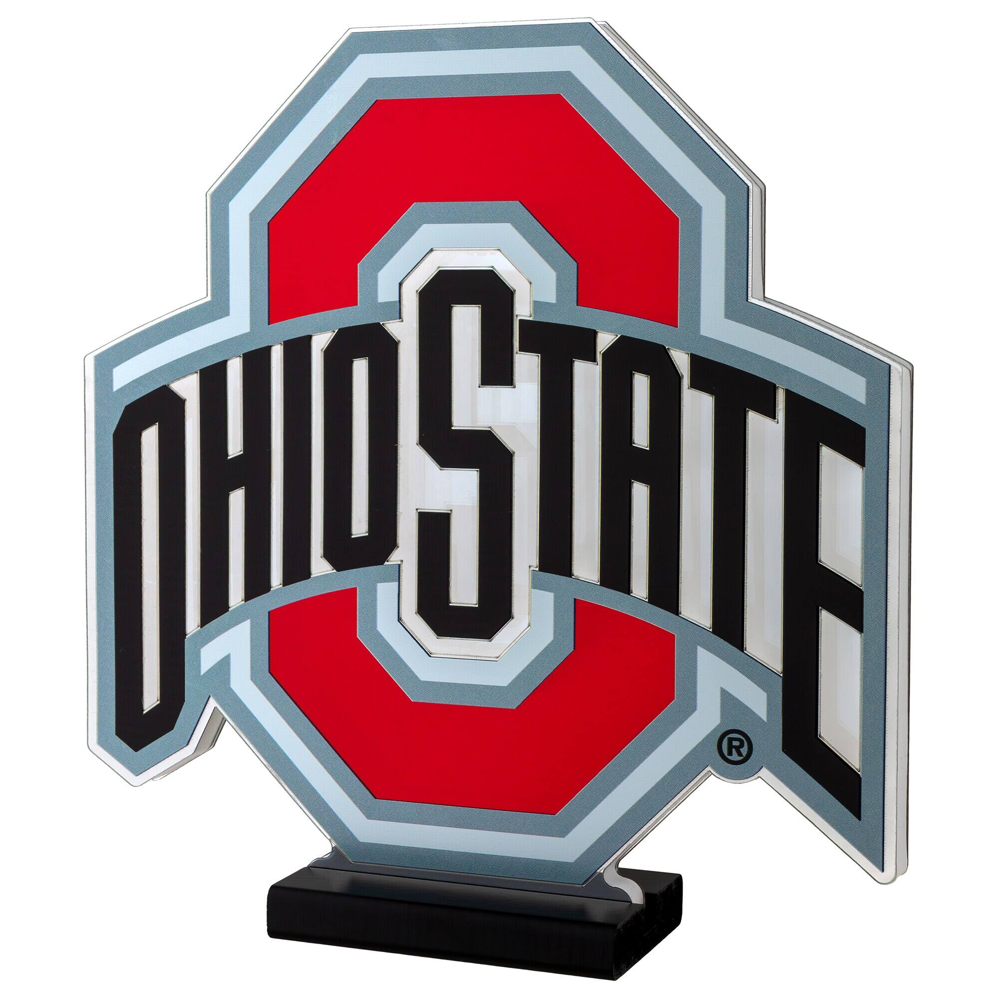 Alt View 1. Sporticulture - Ohio State Buckeyes LED Infinity Logo Light - Multicolor.