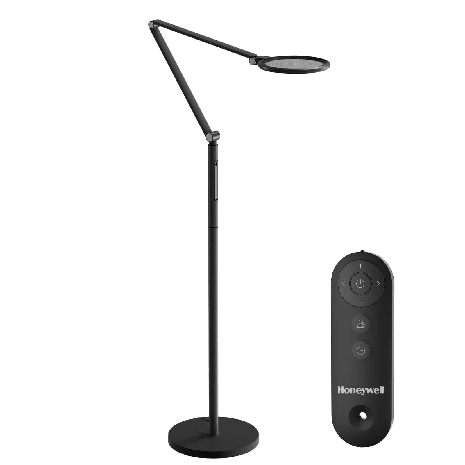 Front. Honeywell - Honeywell LED Floor Lamp Eye Caring Dimmable Standing Light with Remote Adjustable Tall Lampara - Black.
