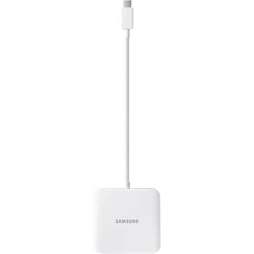 Front. Samsung - Galaxy TabPro S Multiport Adapter - White.