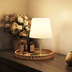 Front. Luckbyte - Cordless Rechargeable Table Lamp IP65 Waterproof 4500mAh Dimmable LED Touch Lamp for Outdoor Bedroom Bathroom - Gold.