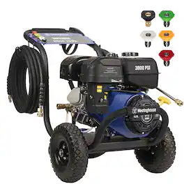 Westinghouse - WPX 3800 psi 3.6 GPM 274cc Cold Water Gas Powered Triplex Pump Pressure Washer with 5 Quick Connect Nozzles - Blue