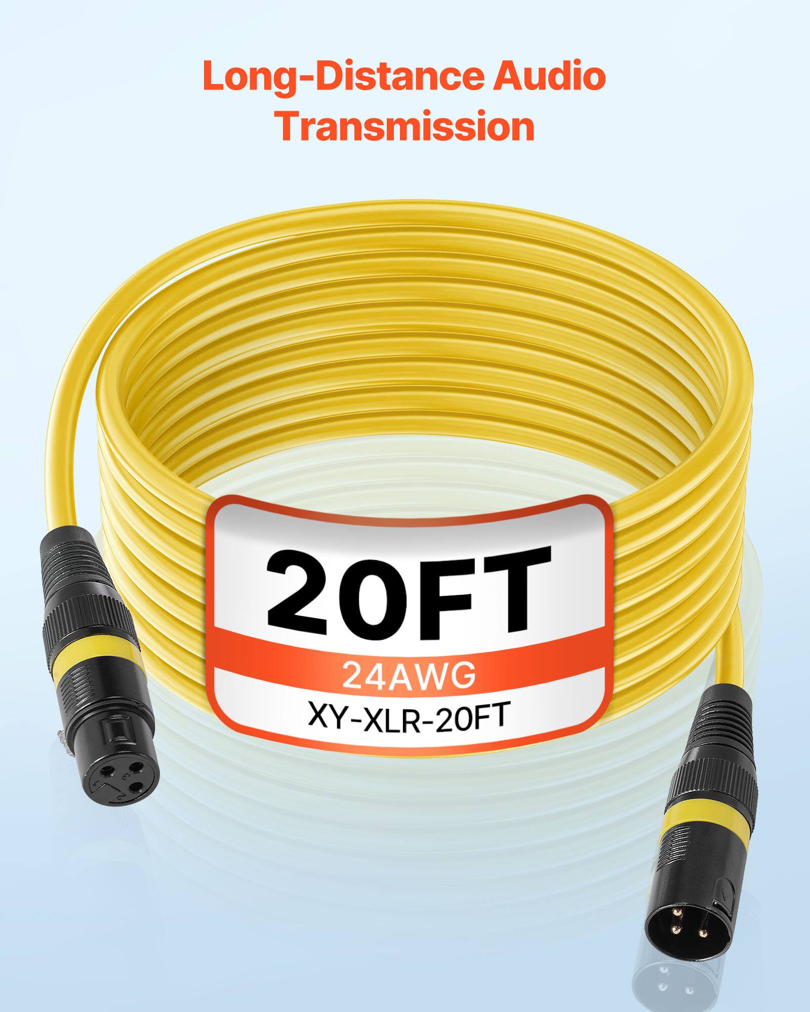 Long-Distance Audio Transmission  
20FT  
24AWG  
XY-XLR-20FT