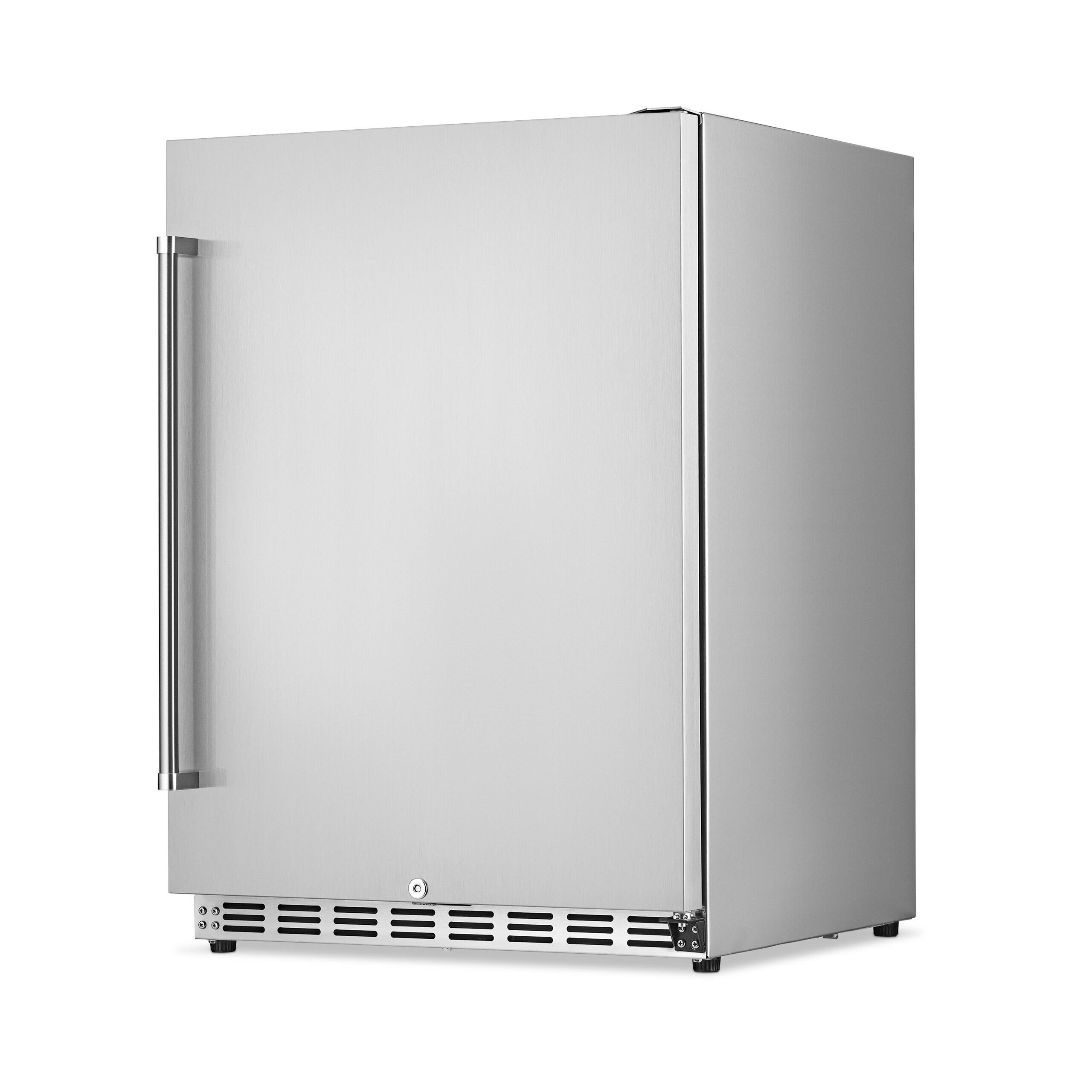 Alt View 7. NewAir - 160-Can Built-In Commercial Grade Wine and Beverage Cooler with Weatherproof Design for Indoor or Outdoor Use - Stainless Steel.