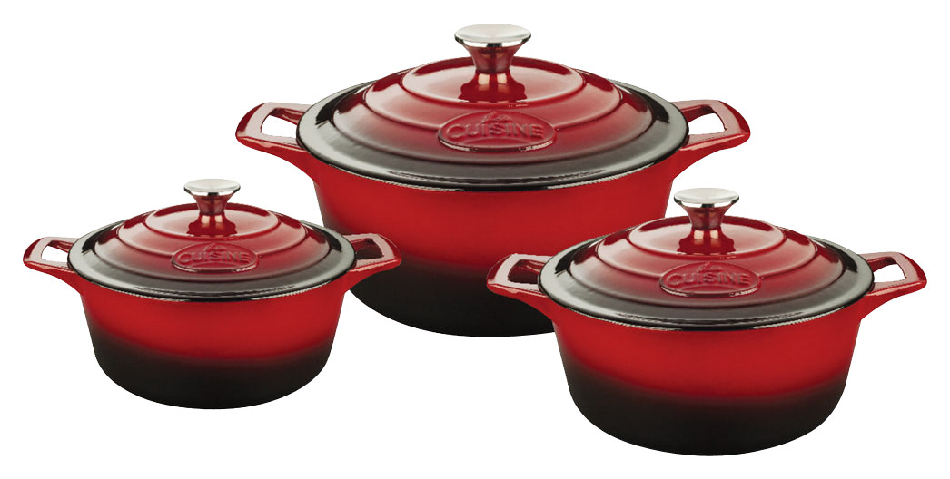 Best Buy: La Cuisine Pro 6-Piece Cookware Set Red LC 2400MB