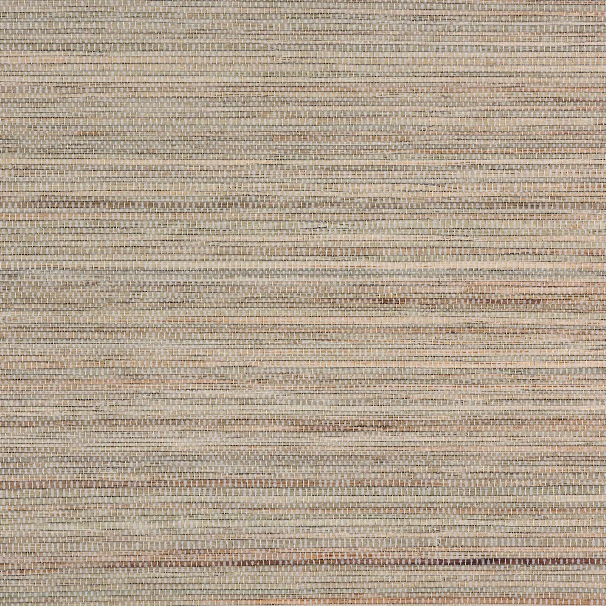 Alt View 4. bali & pari - Umika Grasscloth Nightstand with Scalloped Base - 3-Drawer Accent Chest with Gold Ring Pulls, Bedroom Storage Table - Beige/Gold.