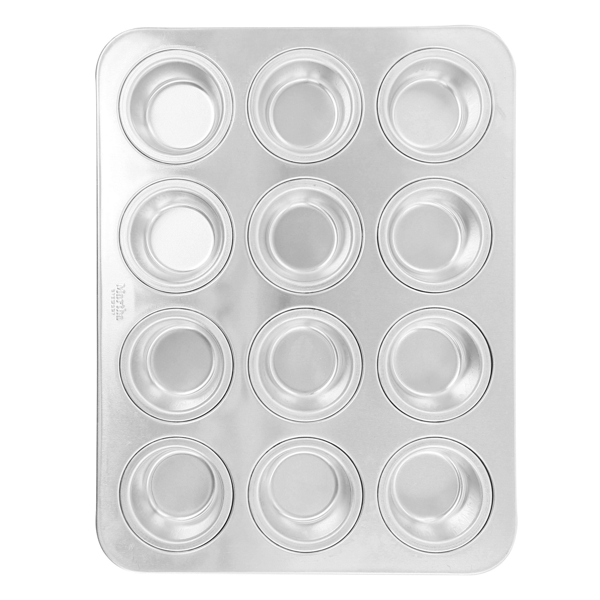 Alt View 5. Martha Stewart - Martha Stewart Aluminum 12-Cup Muffin Pan - Silver.
