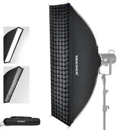 Neewer - 12"x47" Strip Softbox, Quick Setup, Bowens Mount, w/ Grid & Bag, NS17S
