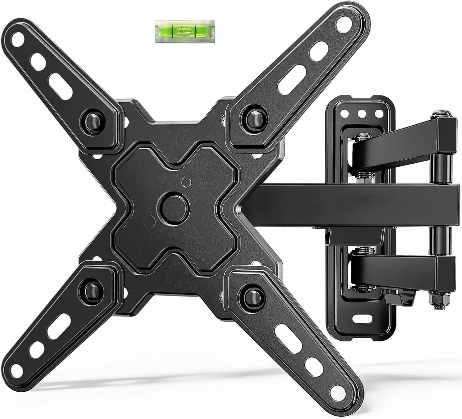 FINEAK - Full Motion TV Wall Mount Bracket for Most 13-43 Inch TVs Swivel Tilt - Black