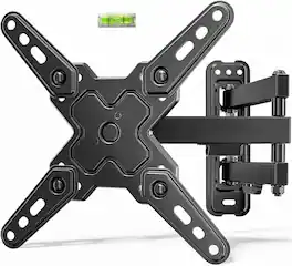 FINEAK - Full Motion TV Wall Mount Bracket for Most 13-43 Inch TVs Swivel Tilt - Black
