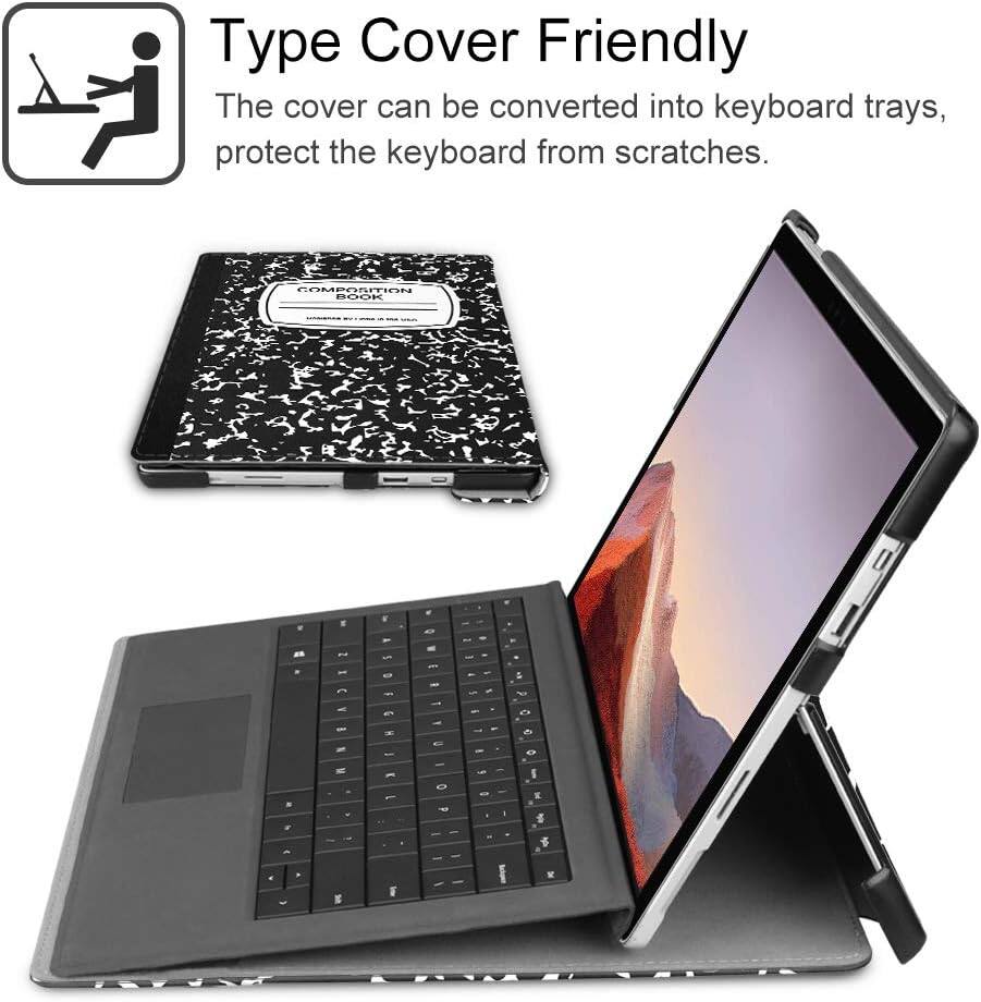 Type Cover Friendly  
The cover can be converted into keyboard trays, protect the keyboard from scratches.