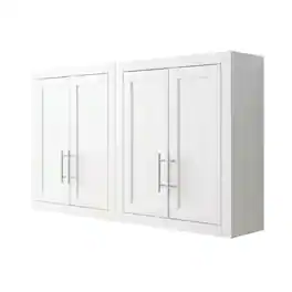 Crosley Furniture - Savannah 2Pc Wall Kitchen Storage Cabinet - 2 Wall Cabinets - White