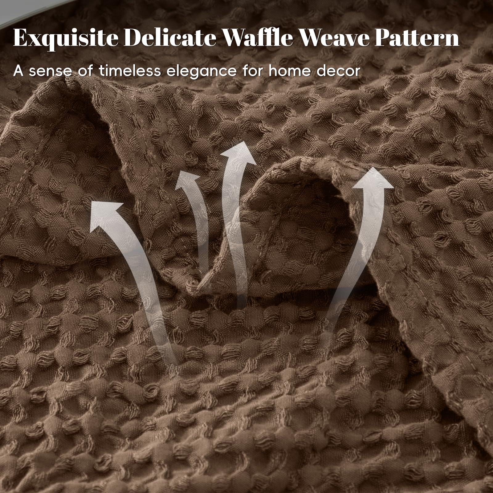 Exquisite Delicate Waffle Weave Pattern  
A sense of timeless elegance for home decor