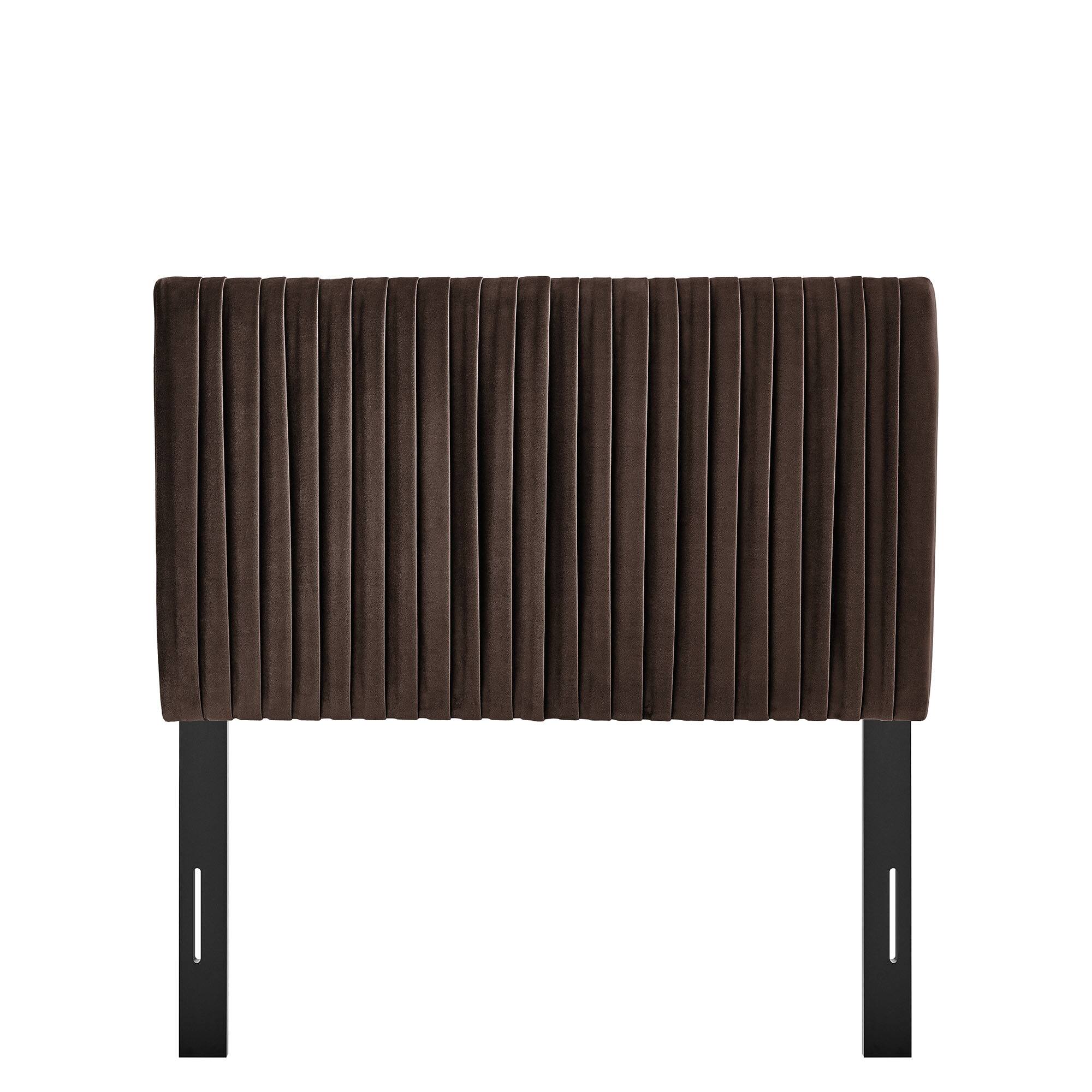Alt View 3. Modway - Eloise Upholstered Headboard by Modway - Chocolate Brown.