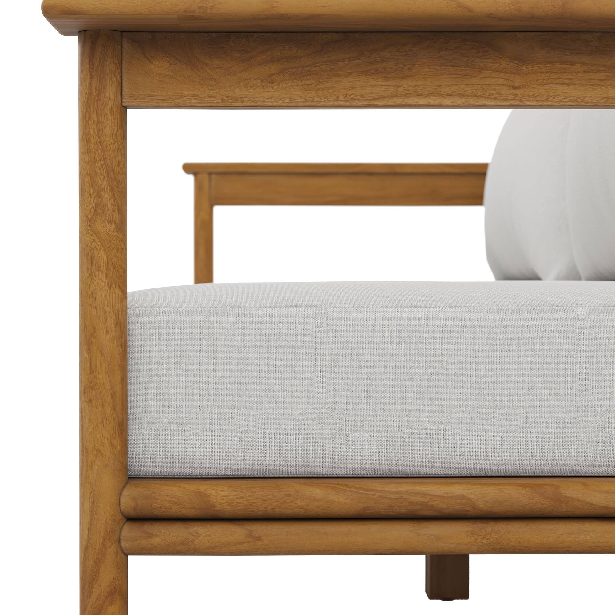 Alt View 7. Modway - Wren Outdoor Patio Teak Wood Sofa by Modway - Natural Sail.