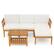 Front. Costway - 5 PCS Acacia Wood Patio Furniture Set with 2-Tier Coffee Table and Cushions - Off White,Natural.