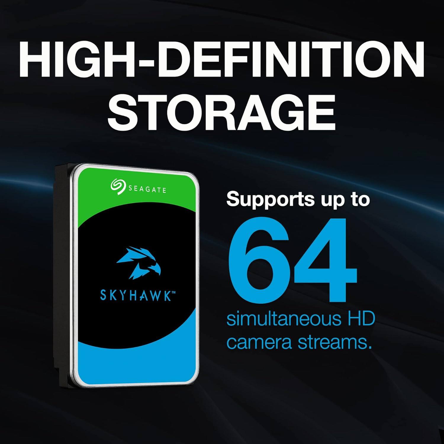 HIGH-DEFINITION STORAGE

Supports up to 64 simultaneous HD camera streams.