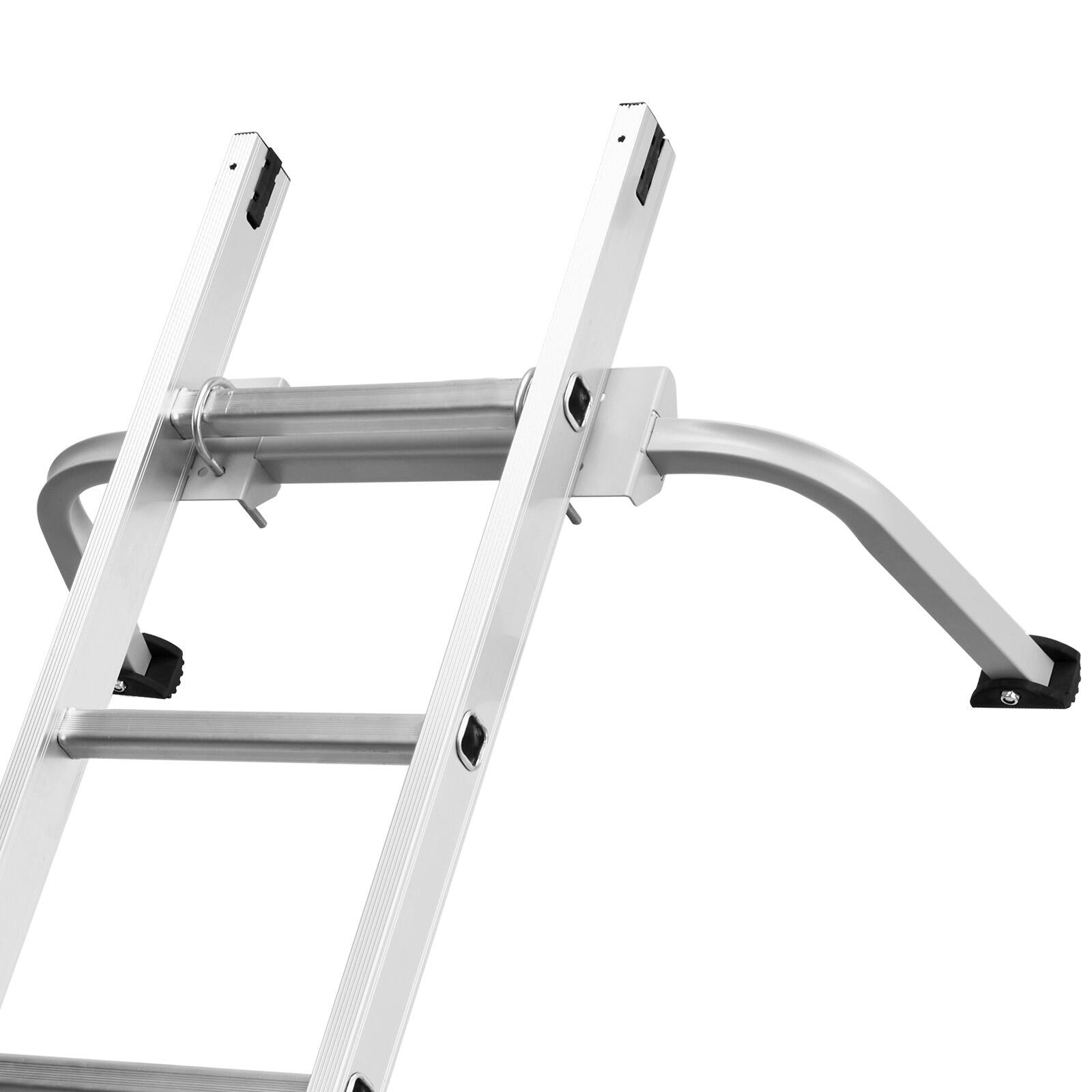 Alt View 5. VEVOR - Ladder Stabilizer, Extension Ladder Standoff, Heavy Duty Wing Span/Wall Ladder Accessories for Roof Gutter - Matte Silver.