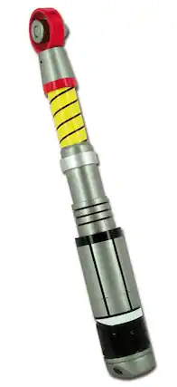 Front. Seven20 - Doctor Who 3rd Doctor Sonic Screw Driver With Sound - Yellow.