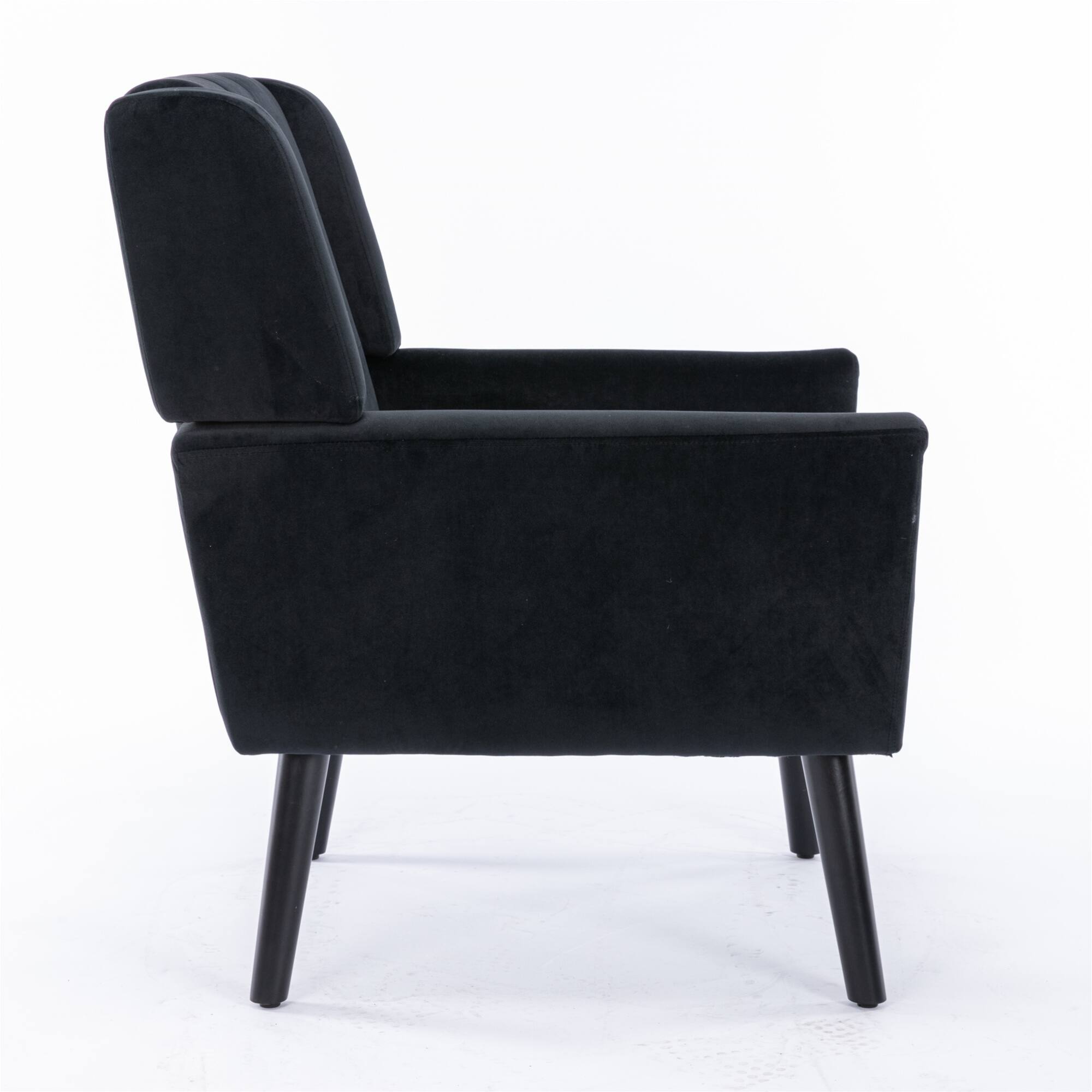 Alt View 9. GOODSILO - Luxury Velvet Upholstered Accent Chair with Ergonomic Design for Living Room and Bedroom Comfort - Black.