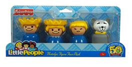 Fisher Price - Little People Nostalgic Figure 4 Pack ~ Cat, Girl, King & Queen - Multi