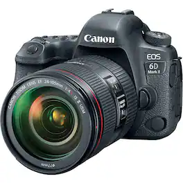 Canon - EOS 6D Mark II Digital SLR Camera w 24-105mm f/4 Lens (International Version) - Black