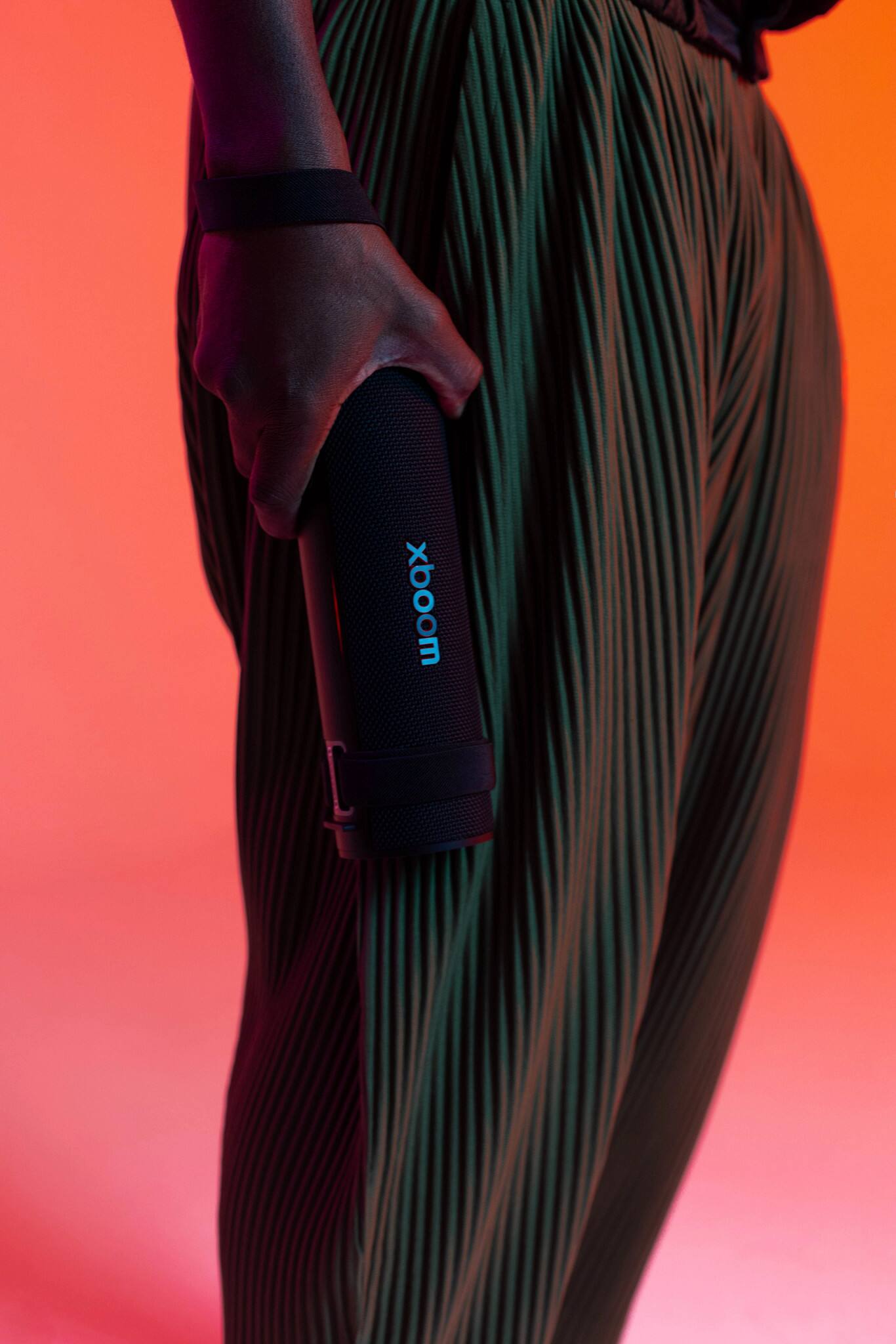 Alt View 9. LG - xboom Grab Portable Bluetooth Speaker - Black.