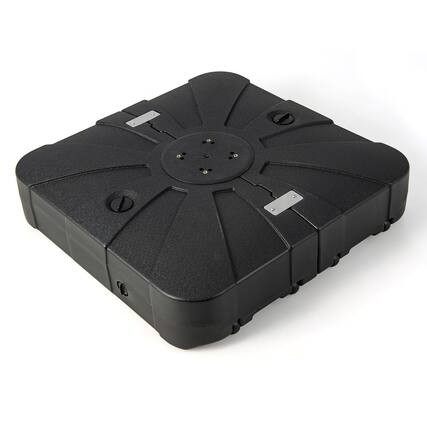 Front. Gymax - Gymax Patio 200lbs Fillable Cantilever Umbrella Base Heavy-Duty Water-Filled Outdoor - Black.