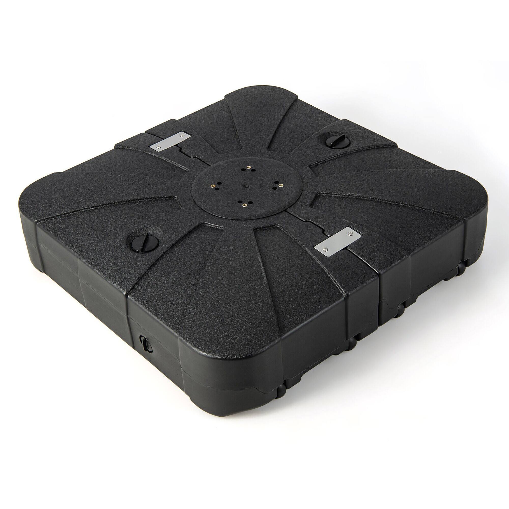 Front. Gymax - Gymax Patio 200lbs Fillable Cantilever Umbrella Base Heavy-Duty Water-Filled Outdoor - Black.