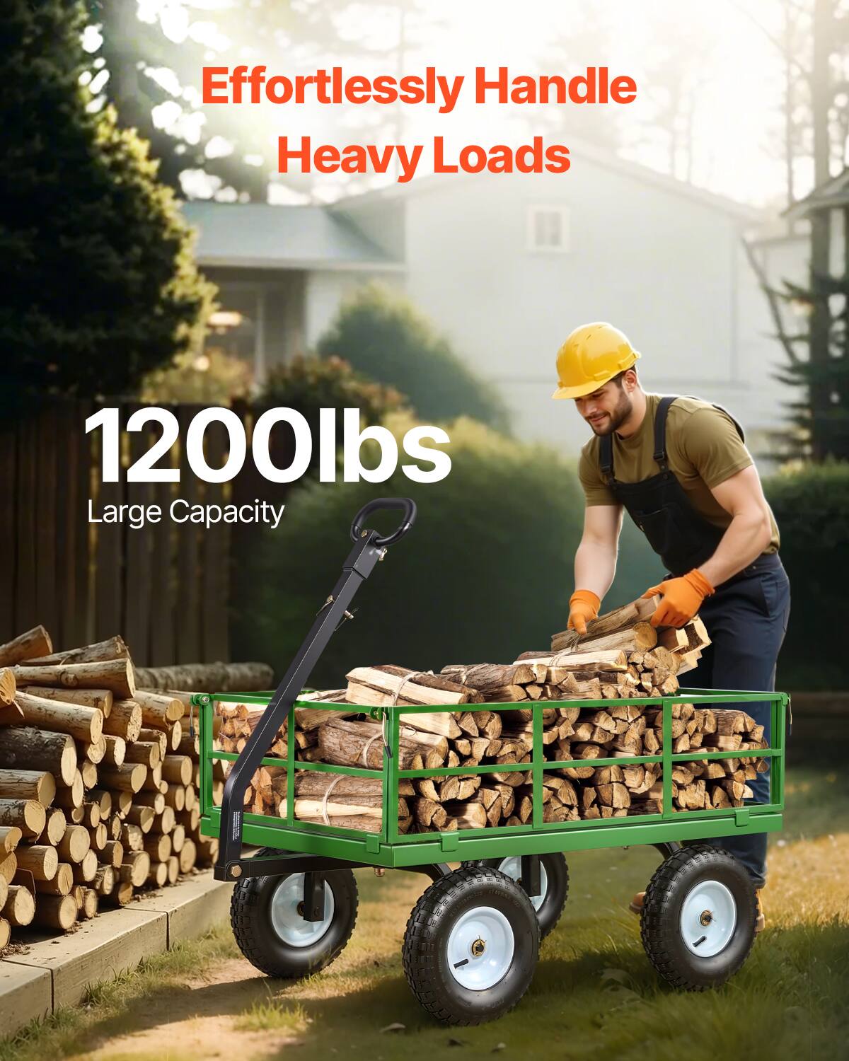 Effortlessly Handle Heavy Loads  
1200lbs  
Large Capacity